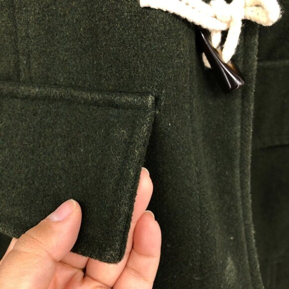 Thread  & Supply Hunter Green Hooded Wool Blend Duffle Coat size S - Picture 11 of 14